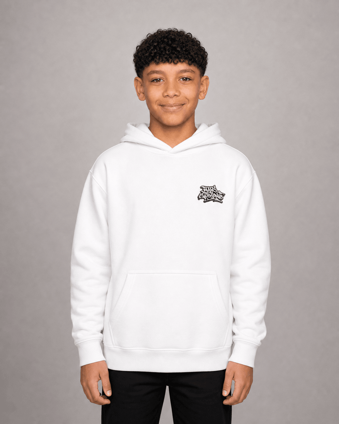 NATS Graff Hoodie Kids Blanc