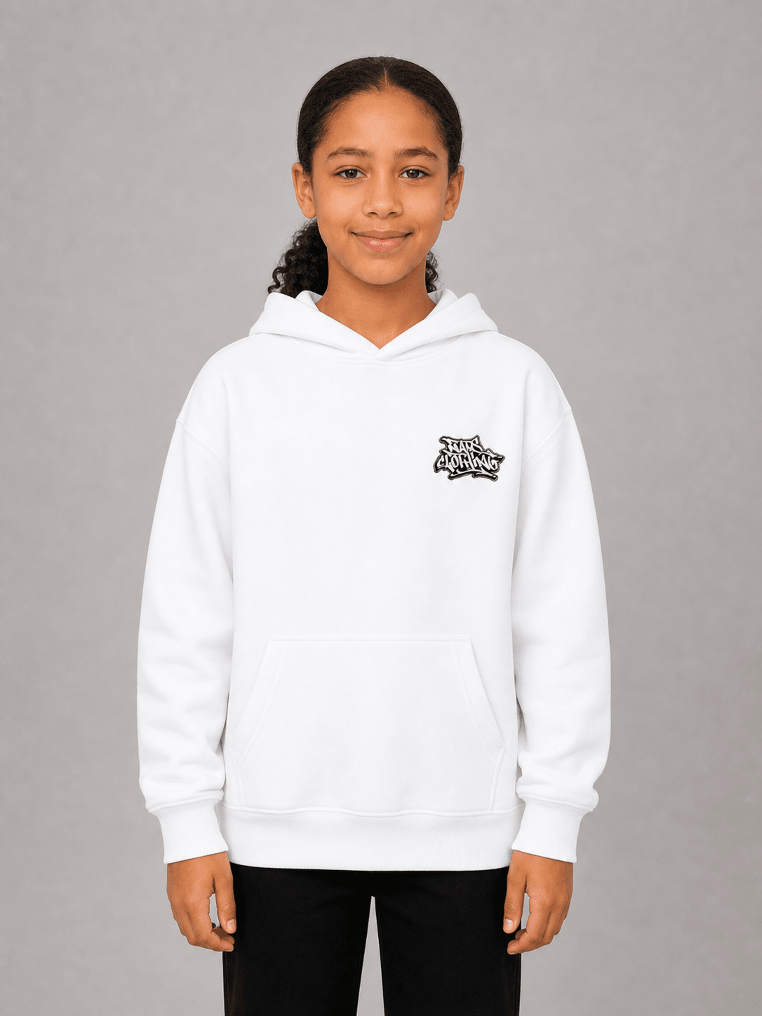 NATS Graff Hoodie Kids Blanc
