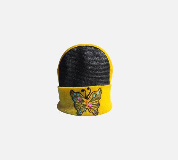 Bonnet Headspin yellow butterfly