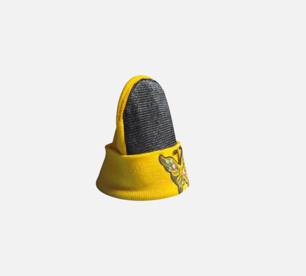 Bonnet Headspin yellow butterfly – Image 2